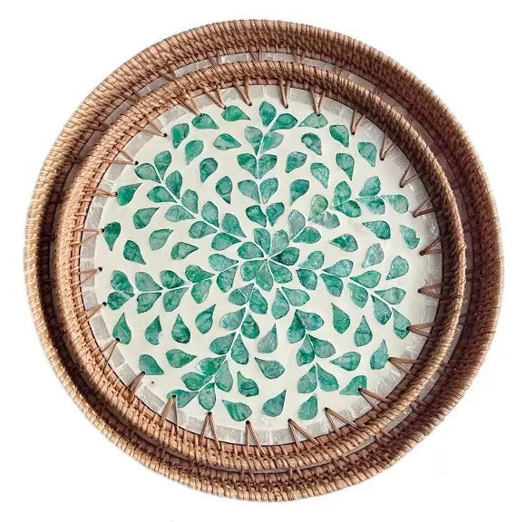 Hand-woven Rattan Trays-Round(2 sizes)