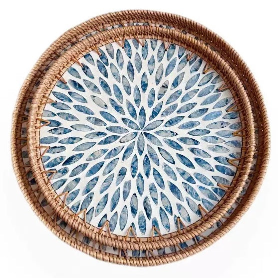 Hand-woven Rattan Trays-Round(2 sizes)