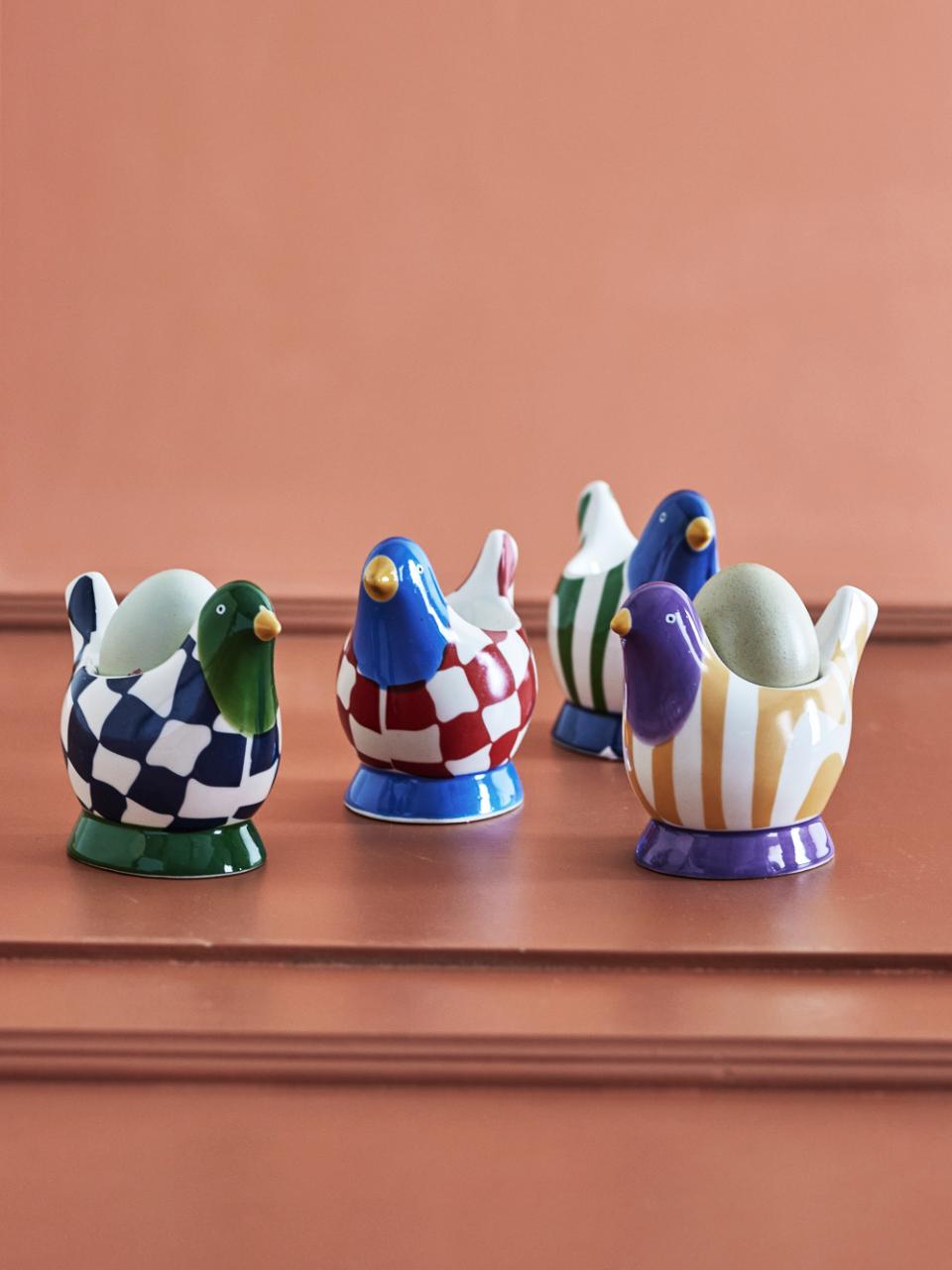 Birdy Egg Cup, Multi, Stoneware