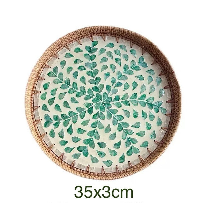 Hand-woven Rattan Trays-Round(2 sizes)