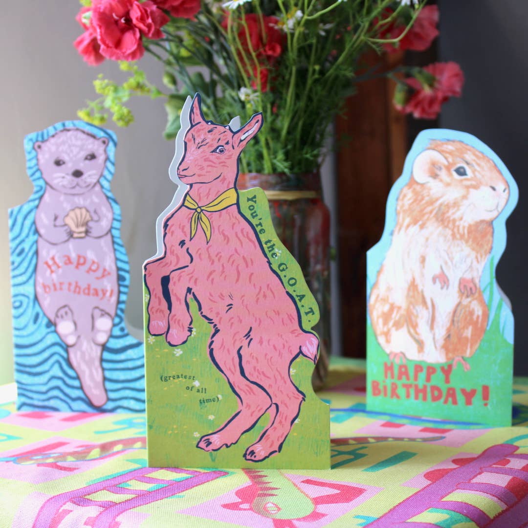 GOAT Shaped Greetings Card