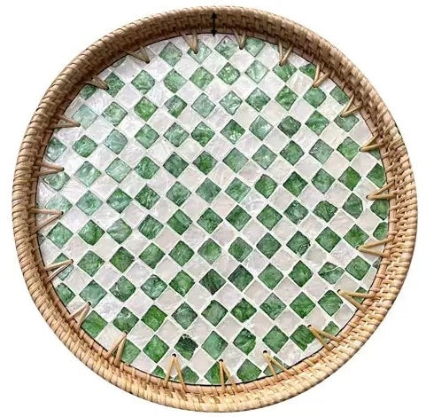Handwoven Rattan Serving Tray