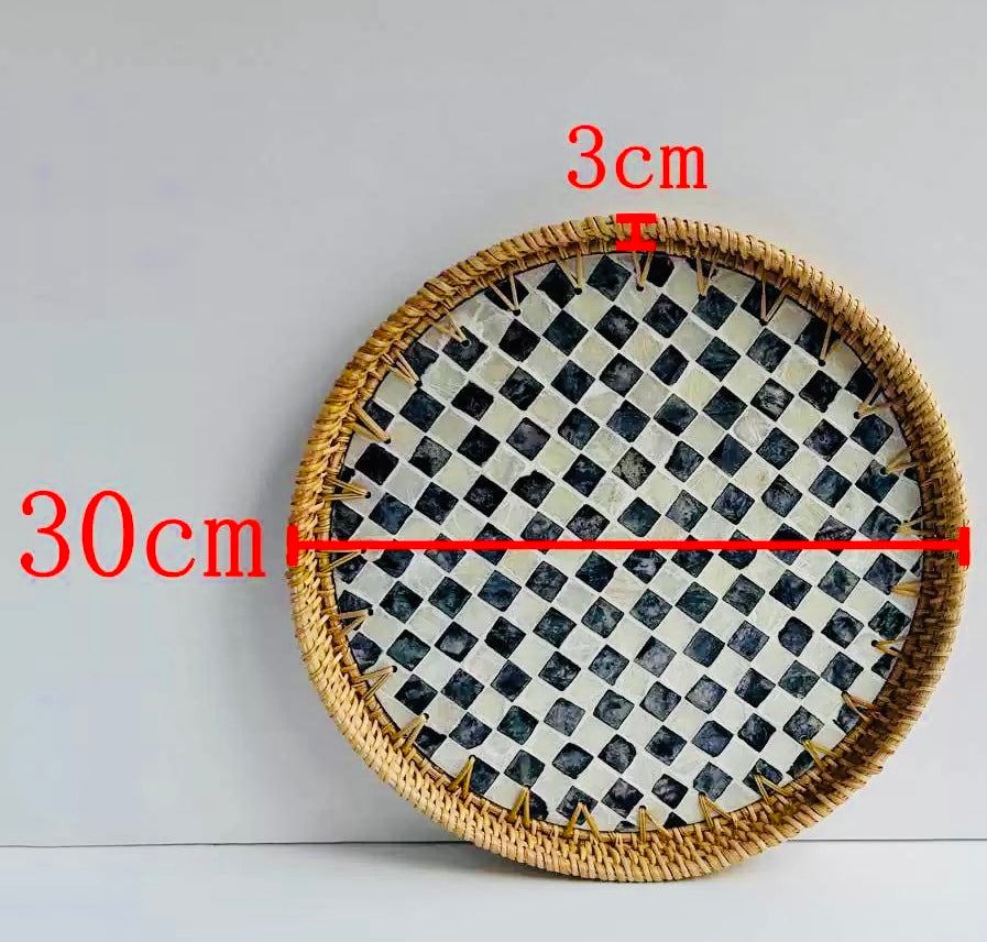 Handwoven Rattan Serving Tray