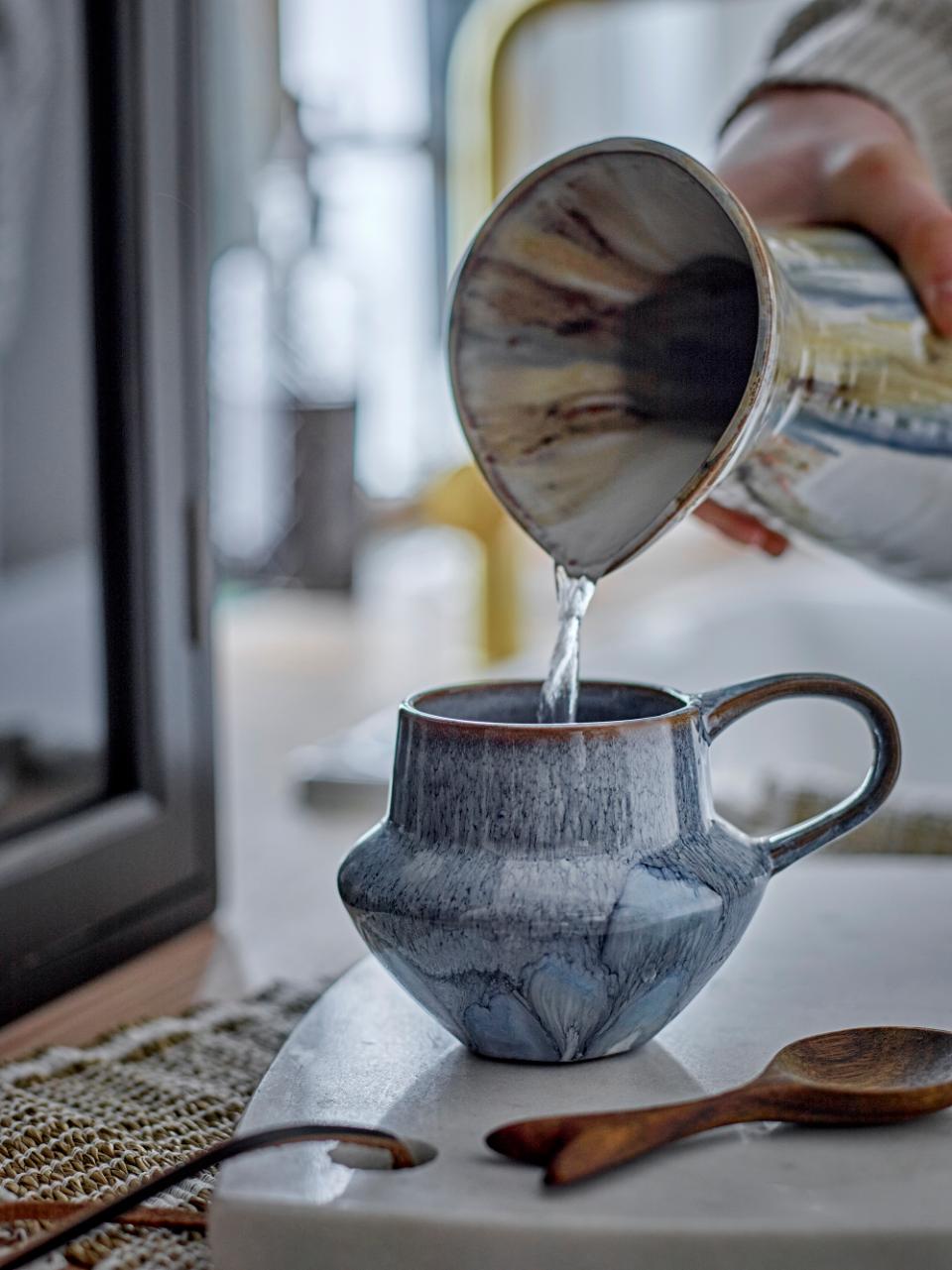 Bessie Mug, Blue, Stoneware
