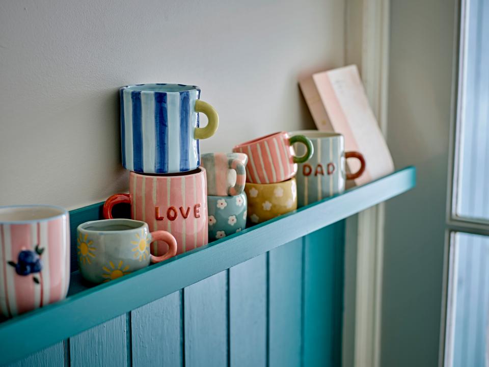 Cherish Mug, Blue, Stoneware