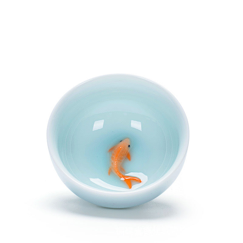 Fish Tea Cups-blue