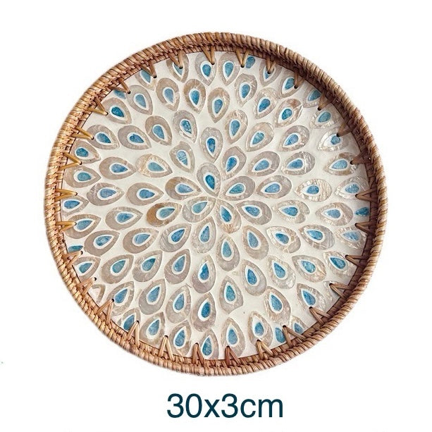 Hand-woven Rattan Trays-Round(2 sizes)
