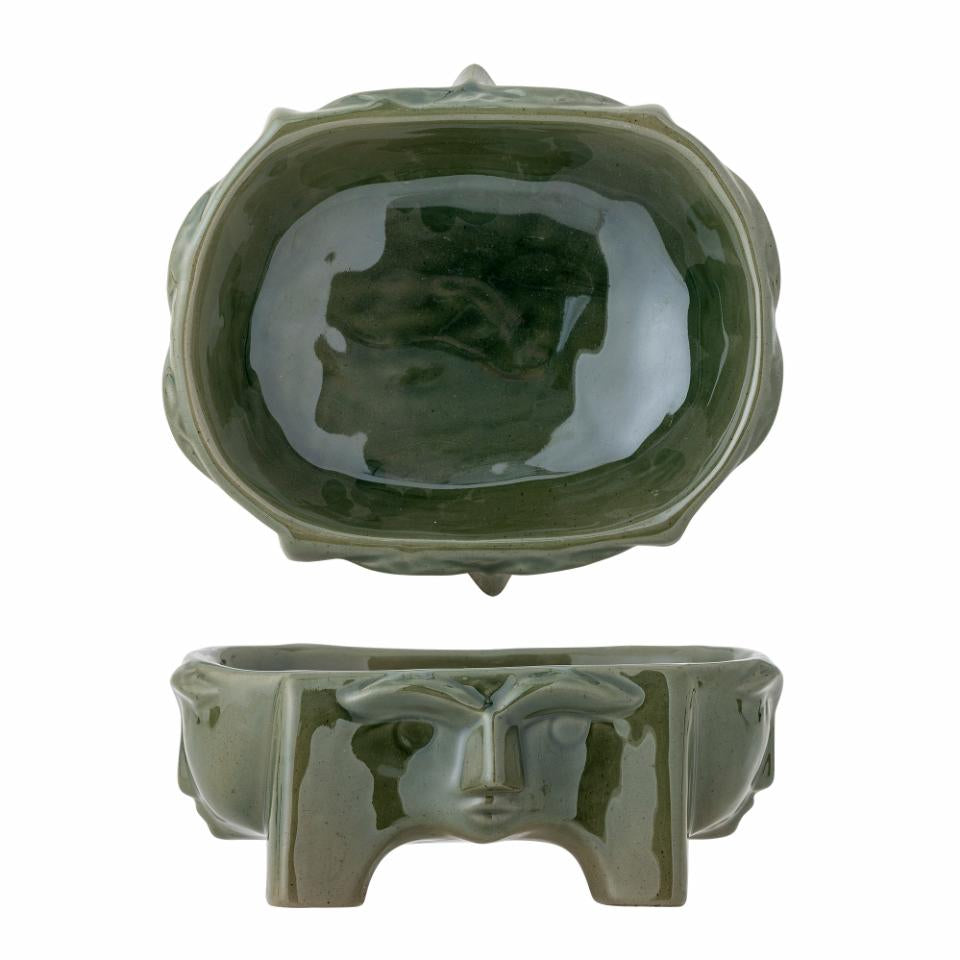 Amilia Bowl, Green, Stoneware