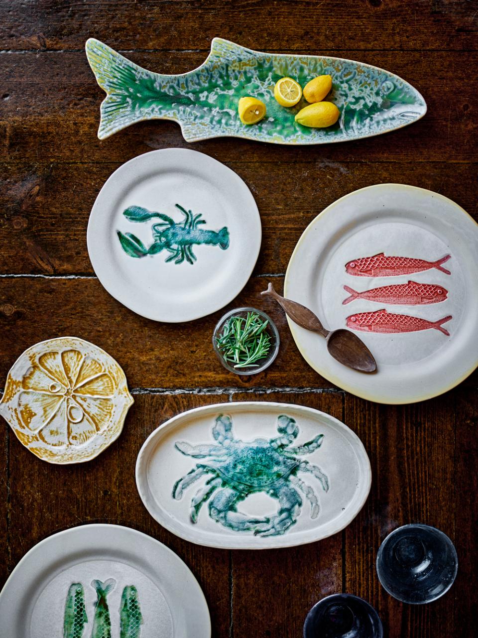 Hadden Serving Plate, Green, Stoneware