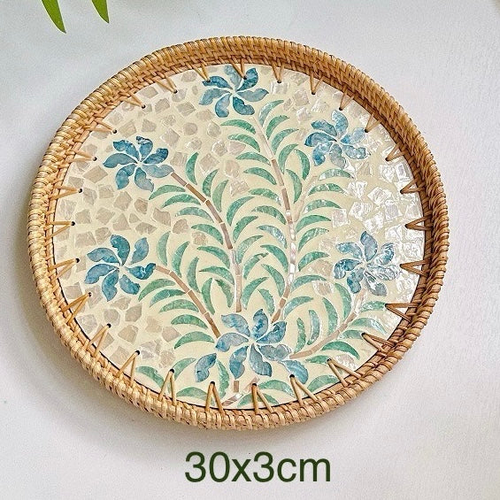 Hand-woven Rattan Trays-Round(2 sizes)