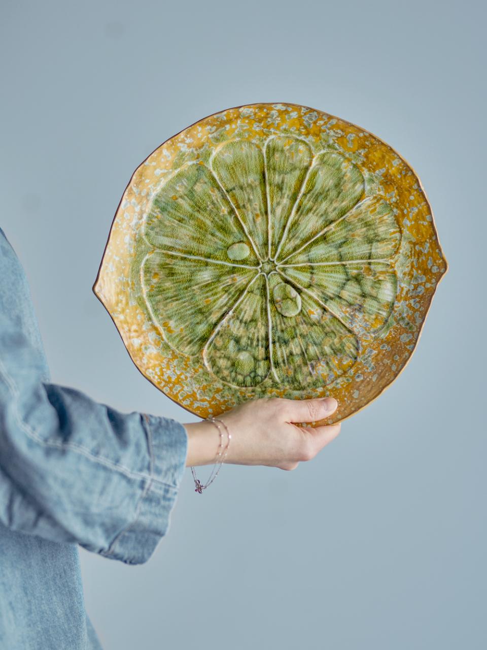 Milani Serving Plate, Green, Stoneware