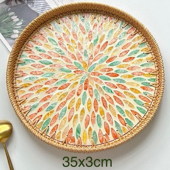 Hand-woven Rattan Trays-Round(2 sizes)