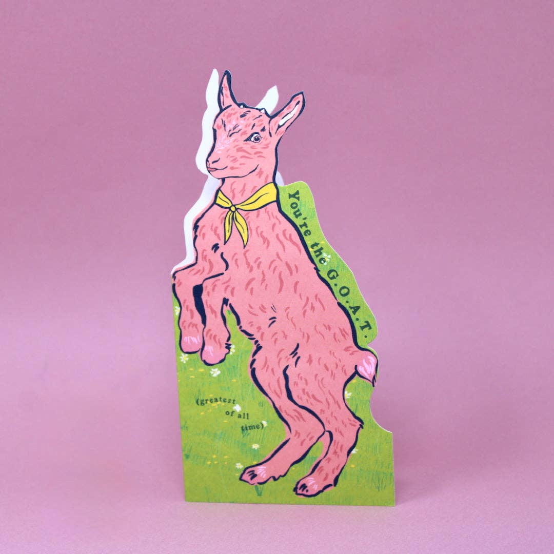 GOAT Shaped Greetings Card