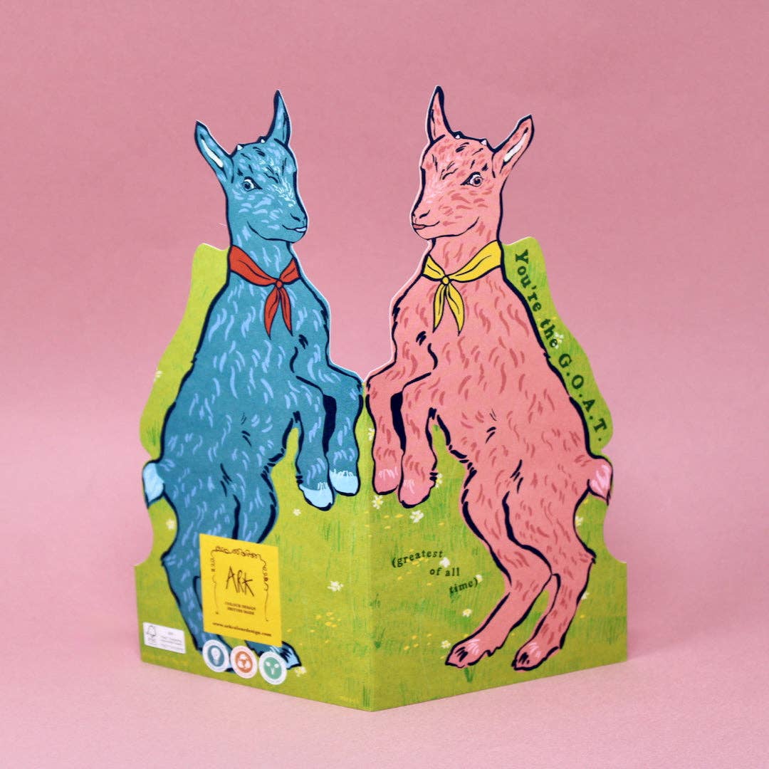 GOAT Shaped Greetings Card