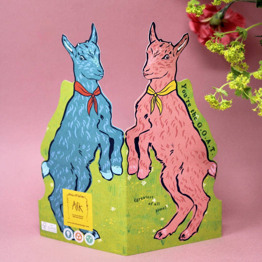 GOAT Shaped Greetings Card