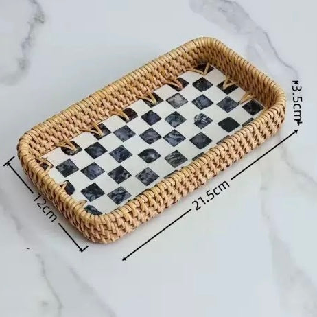 Handwoven Rattan Serving Tray