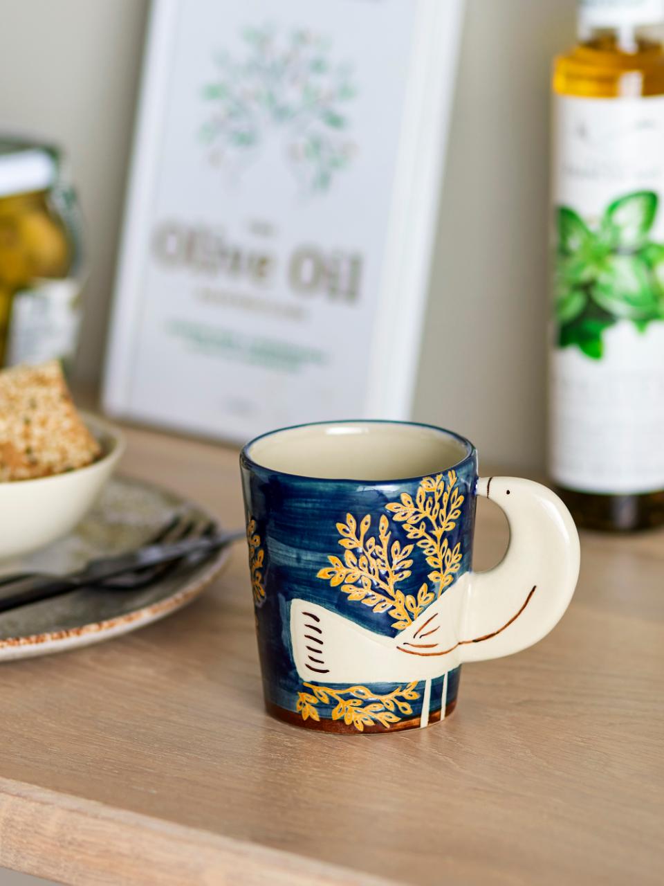 Hezha Cup, Blue,Stoneware