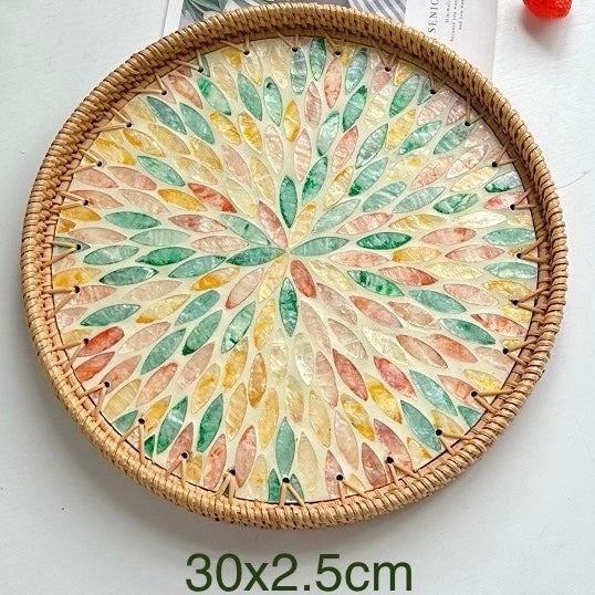 Hand-woven Rattan Trays-Round(2 sizes)