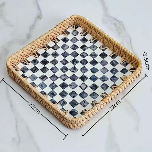 Handwoven Rattan Serving Tray