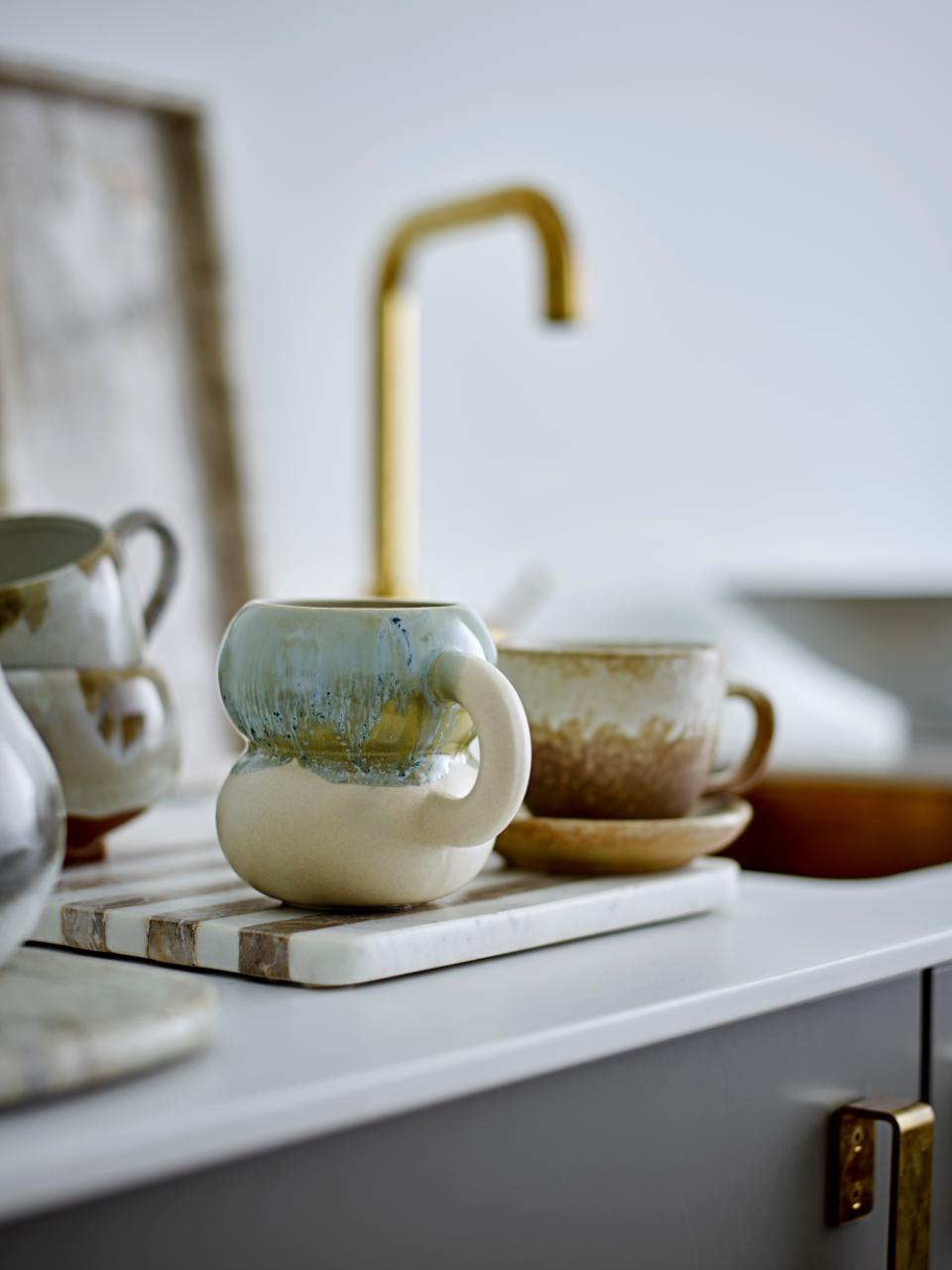 Luna Cup, Blue, Stoneware