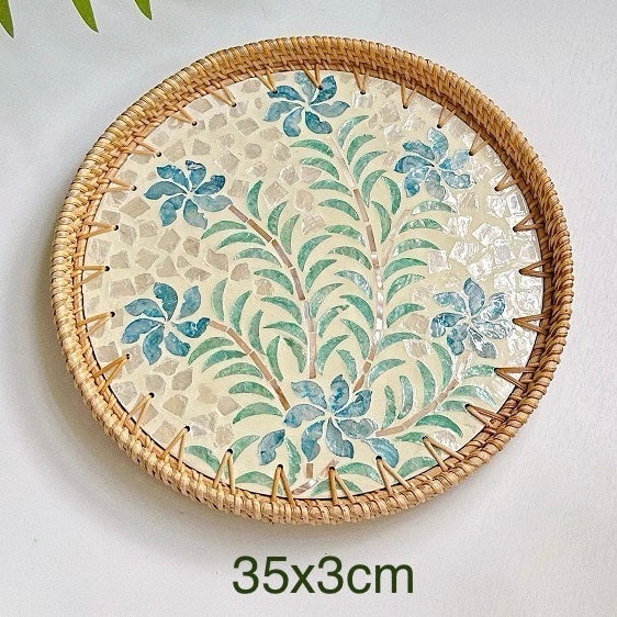 Hand-woven Rattan Trays-Round(2 sizes)