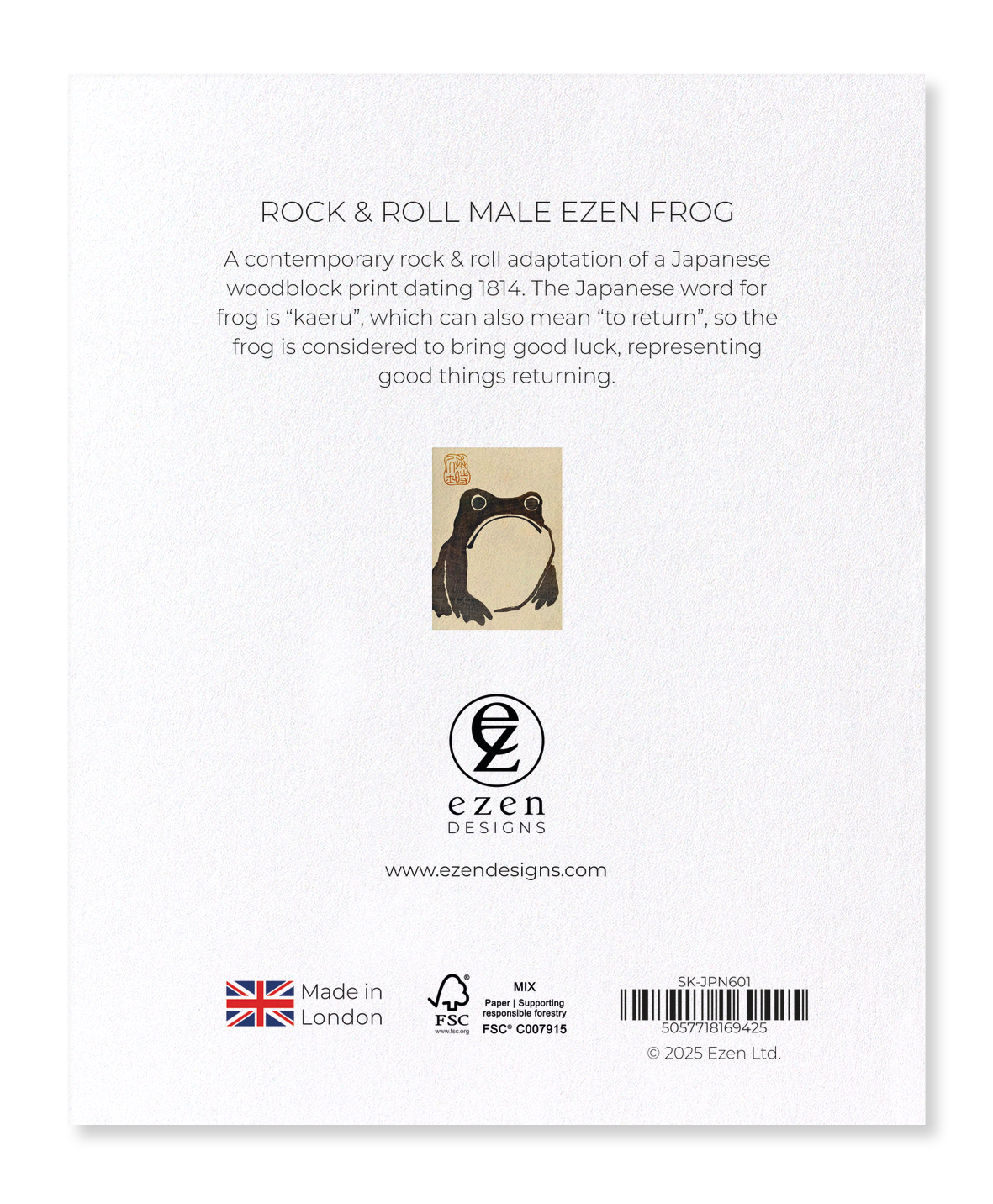 ROCK & ROLL MALE EZEN FROG: Sticker Set