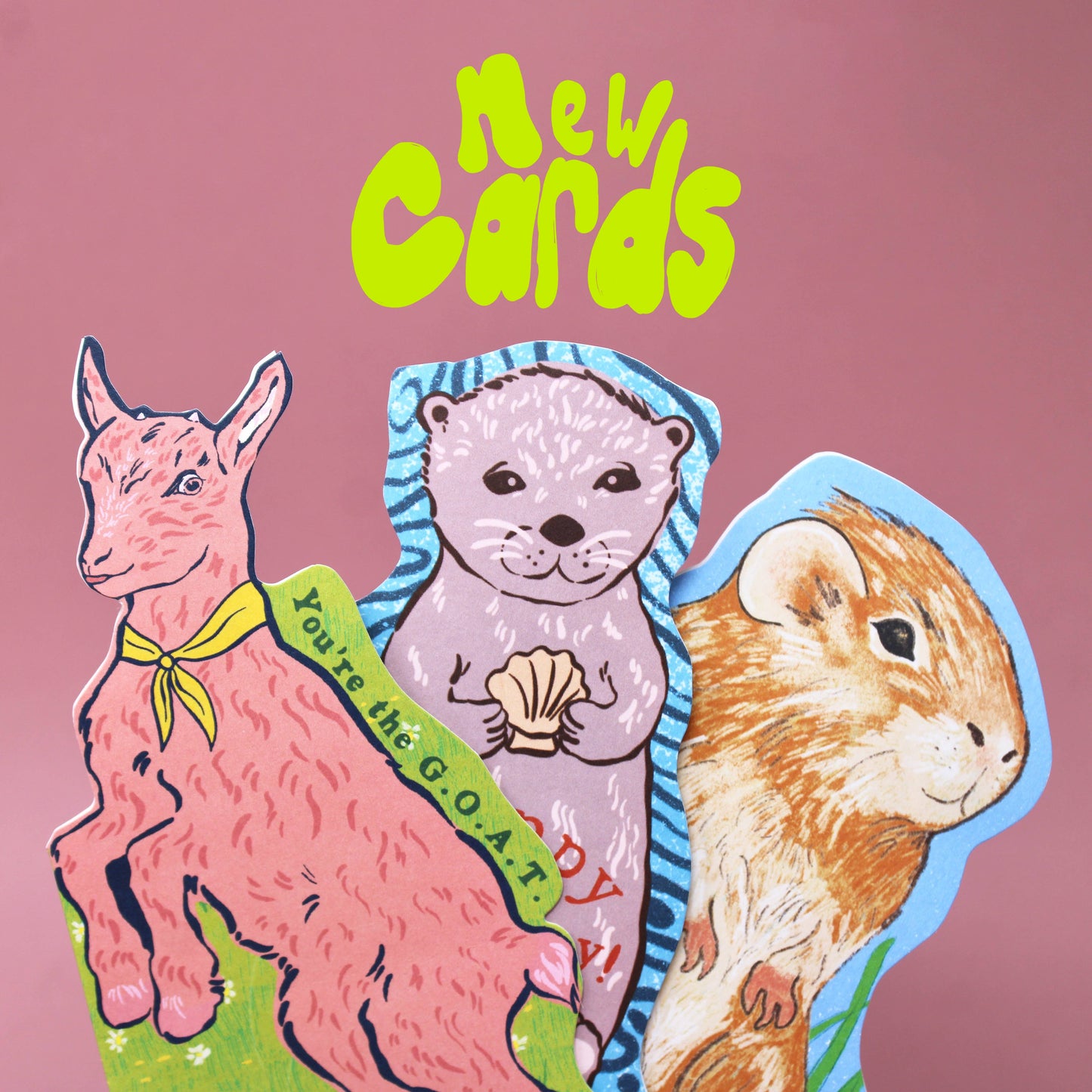 GOAT Shaped Greetings Card