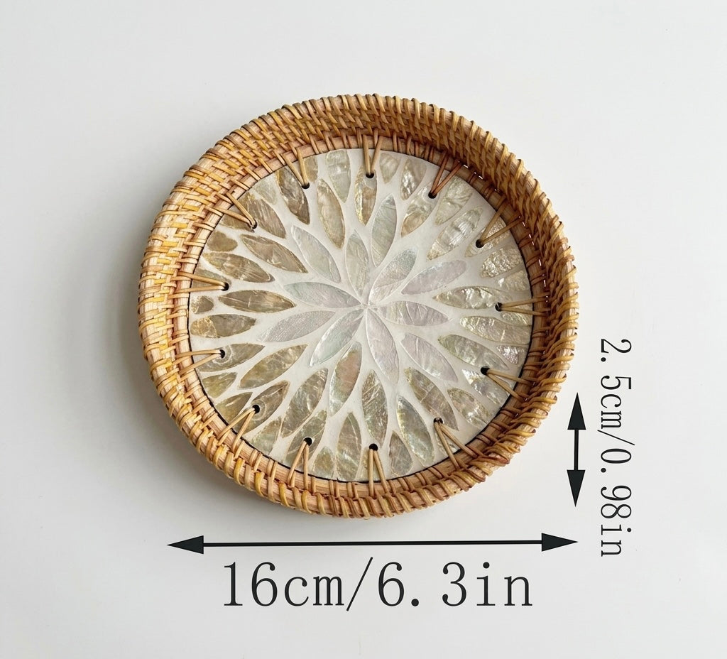 Hand-woven Rattan Trays-Round(3 sizes)
