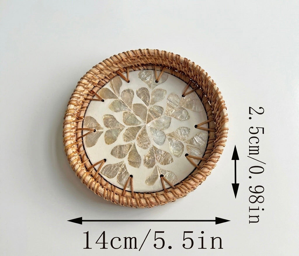 Hand-woven Rattan Trays-Round(3 sizes)