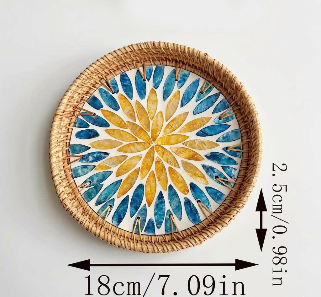 Hand-woven Rattan Trays-Round(3 sizes)