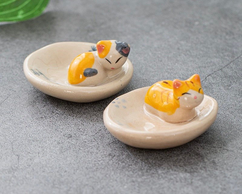 Cat Incense Cone/ Ring Holder