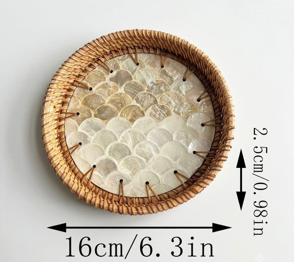 Hand-woven Rattan Trays-Round(3 sizes)