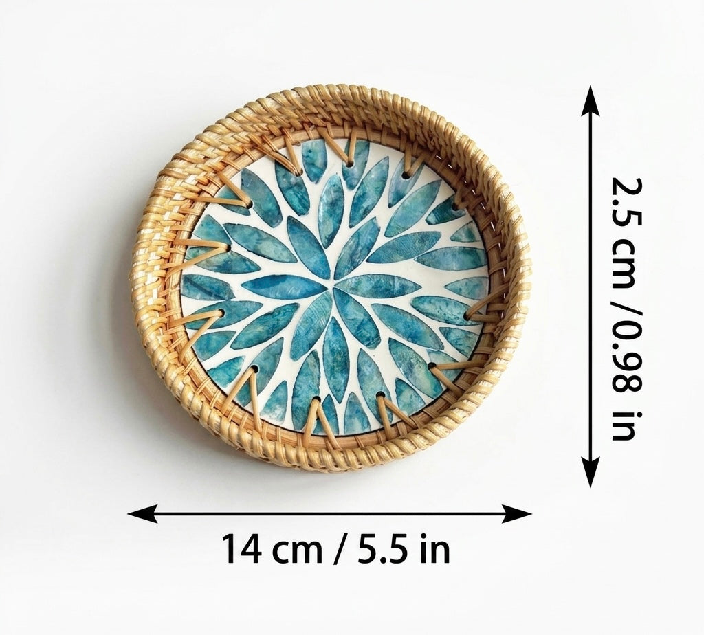 Hand-woven Rattan Trays-Round(3 sizes)