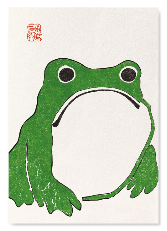 GREEN FROG: Japanese Art Print