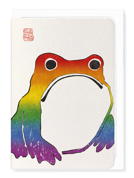 RAINBOW FROG: Greeting Card