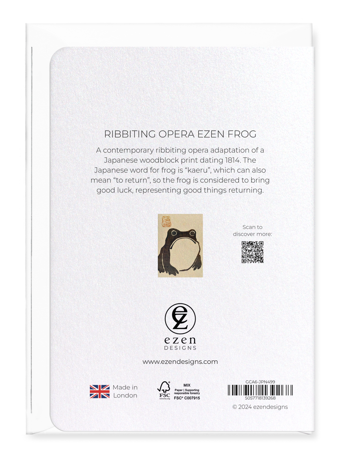 RIBBITING OPERA EZEN FROG: Greeting Card