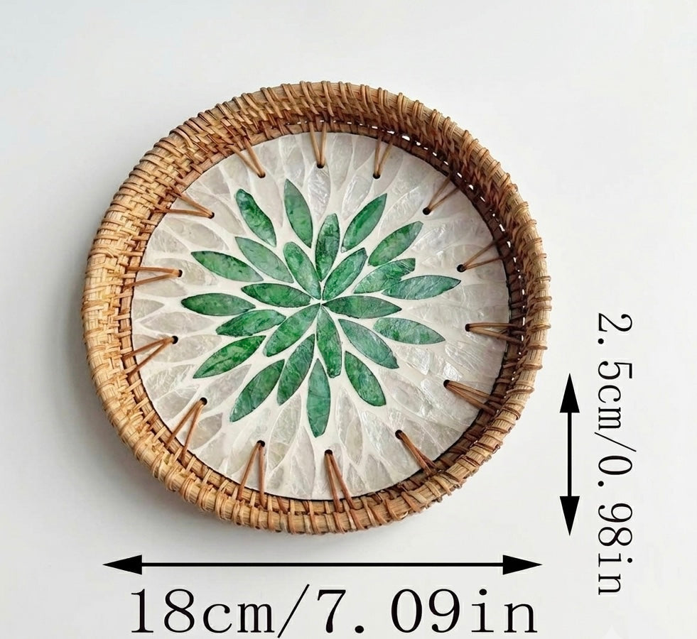 Hand-woven Rattan Trays-Round(3 sizes)