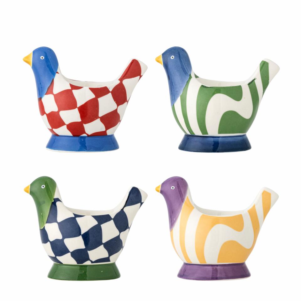Birdy Egg Cup, Multi, Stoneware