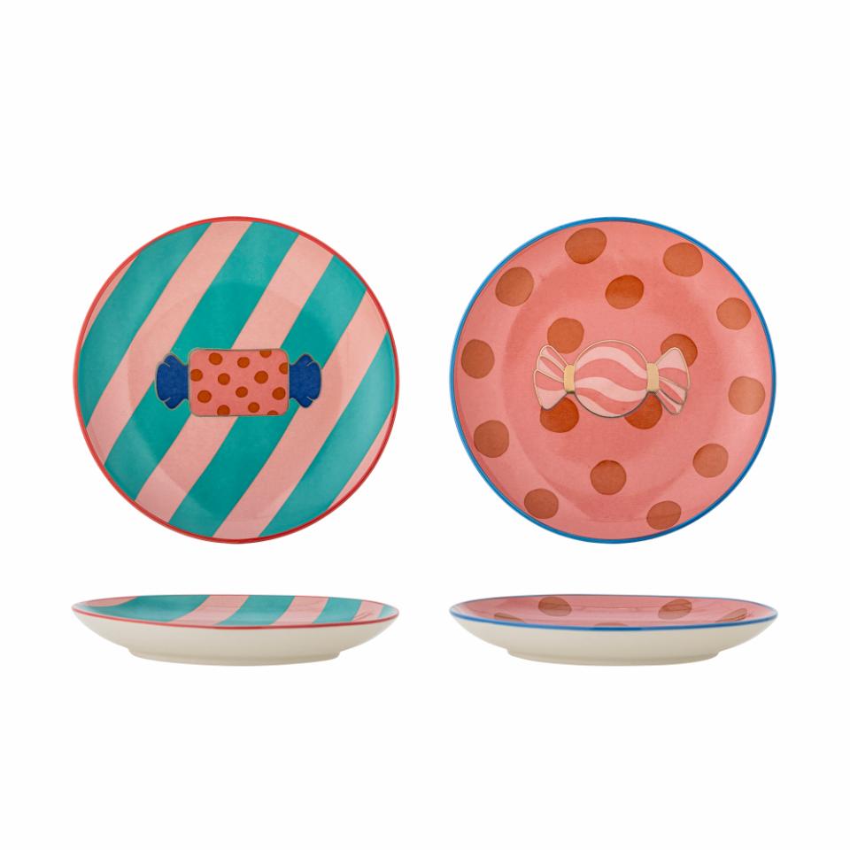 Caramella Plate, Rose, Stoneware