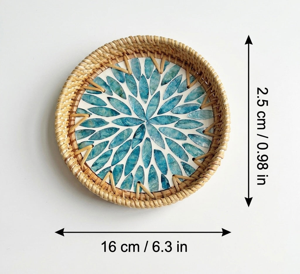 Hand-woven Rattan Trays-Round(3 sizes)