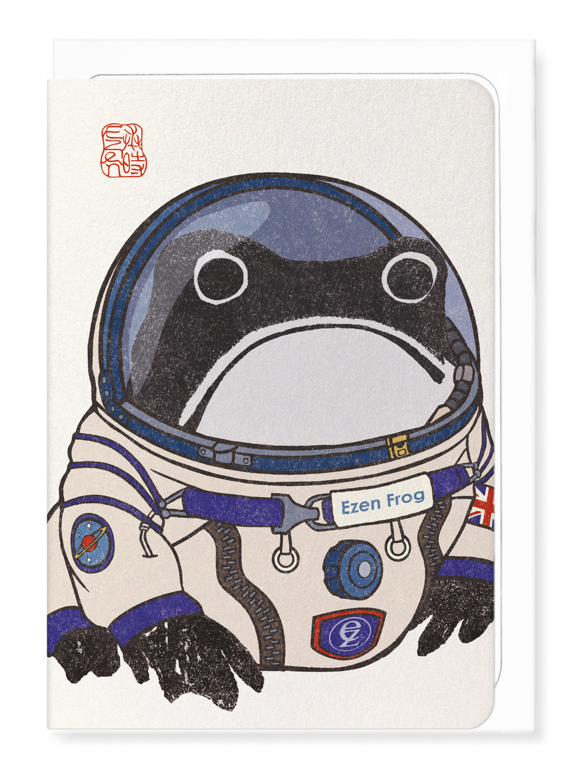 ASTRONAUT EZEN FROG: Greeting Card