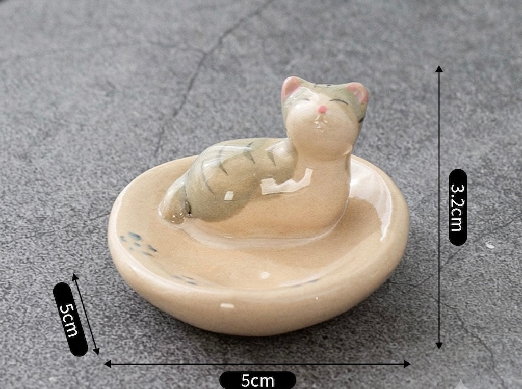 Cat Incense Cone/ Ring Holder