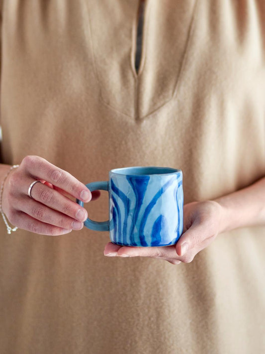 Ninka Mug, Blue, Stoneware
