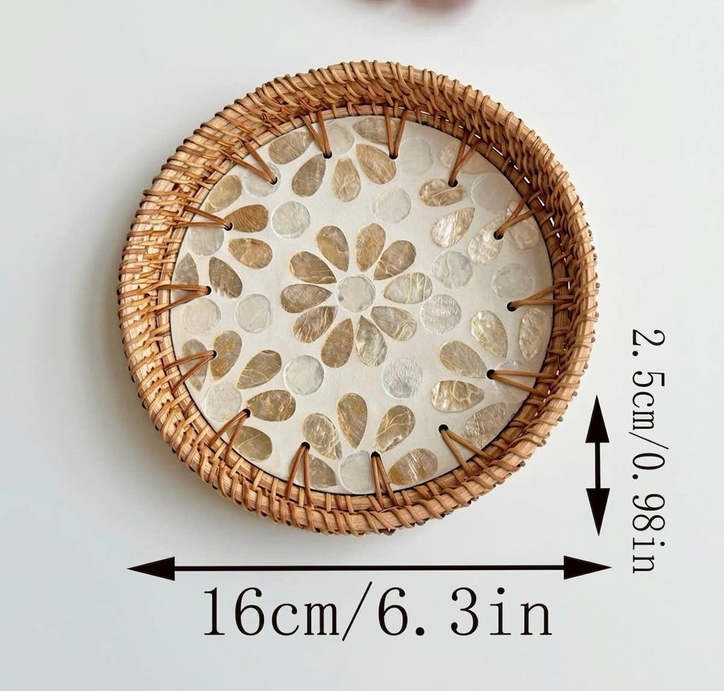 Hand-woven Rattan Trays-Round(3 sizes)