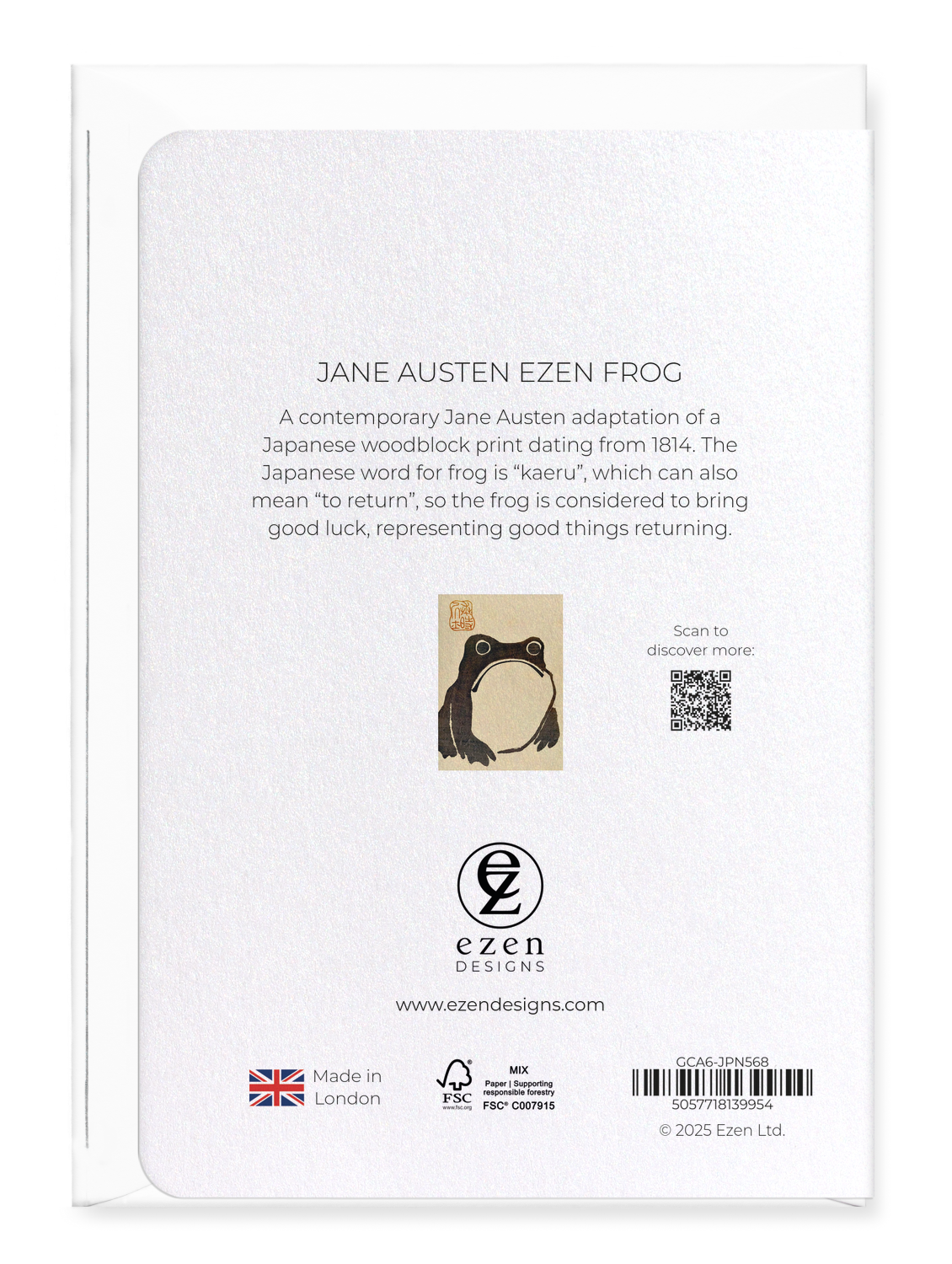JANE AUSTEN EZEN FROG: Greeting Card