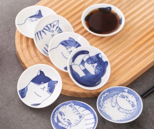 Cute Cat Ceramic Sauce Dishes