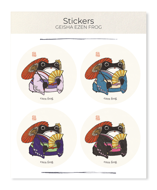 GEISHA EZEN FROG: Sticker Set