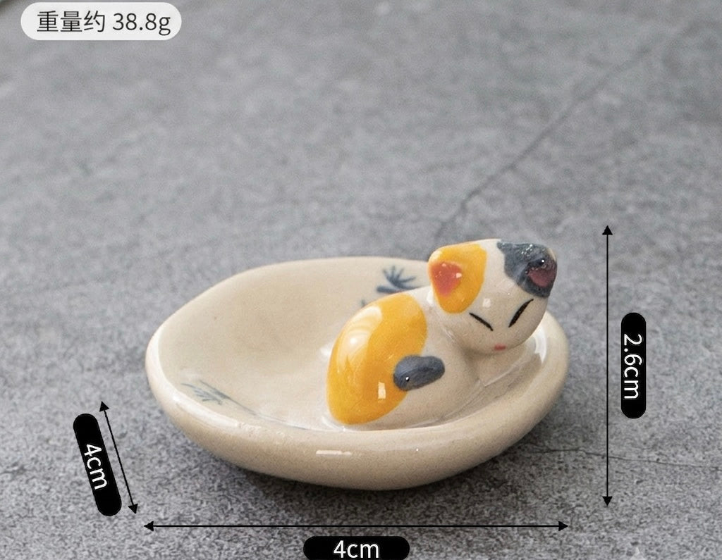 Cat Incense Cone/ Ring Holder