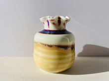 Handmade Pastel Yellow-Brown Glazed Little Vases
