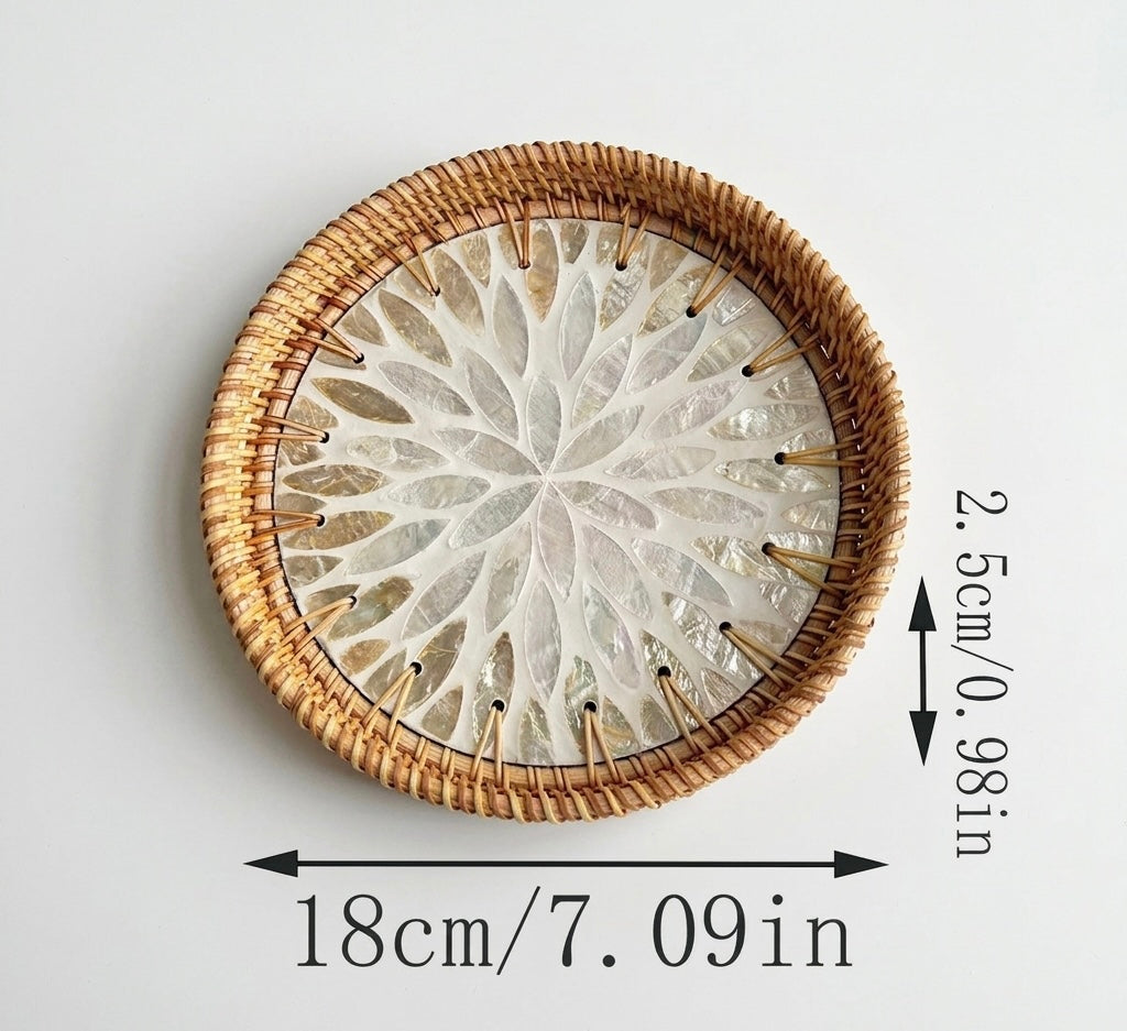 Hand-woven Rattan Trays-Round(3 sizes)